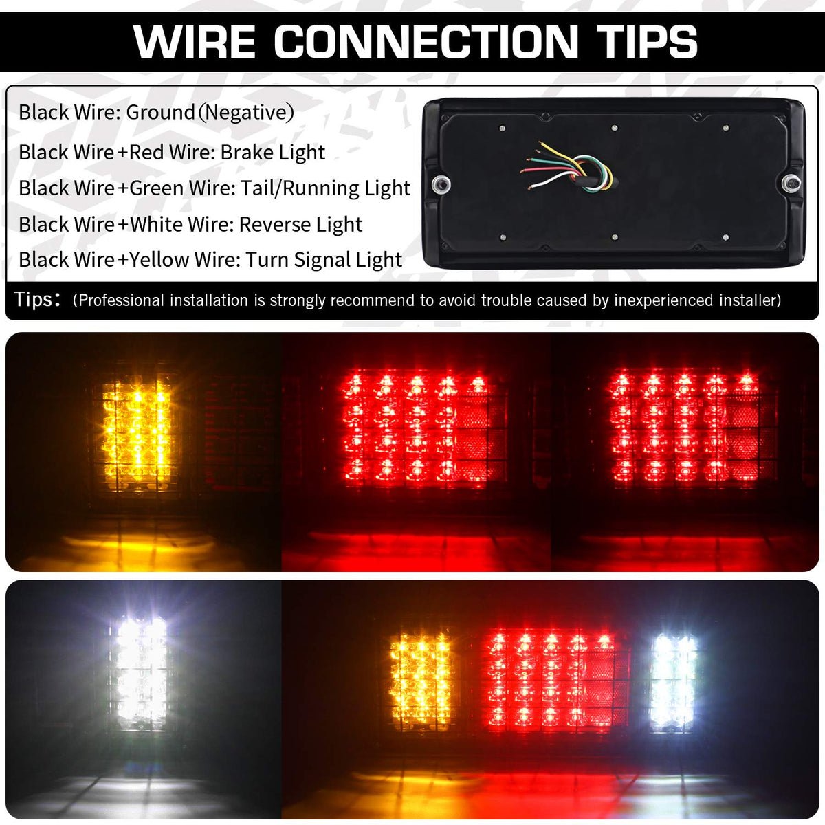 LINKITOM close-up of the 40-LED array highlighting brightness and distinct color sections