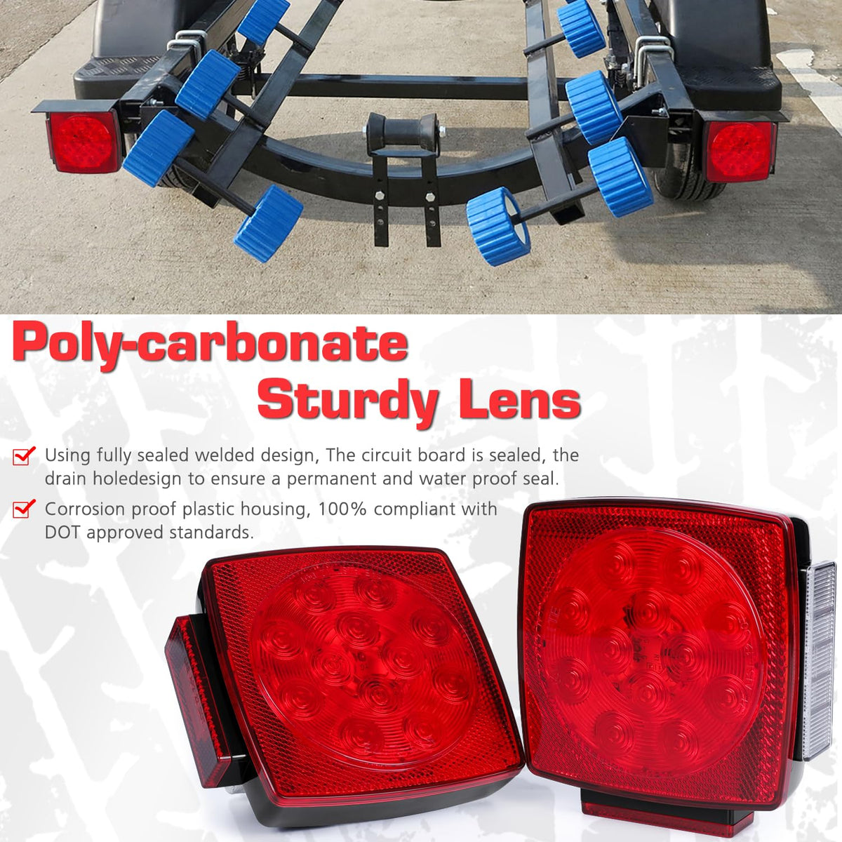 LINKITOM third brake light bar mounted on trailer improving rear recognition
