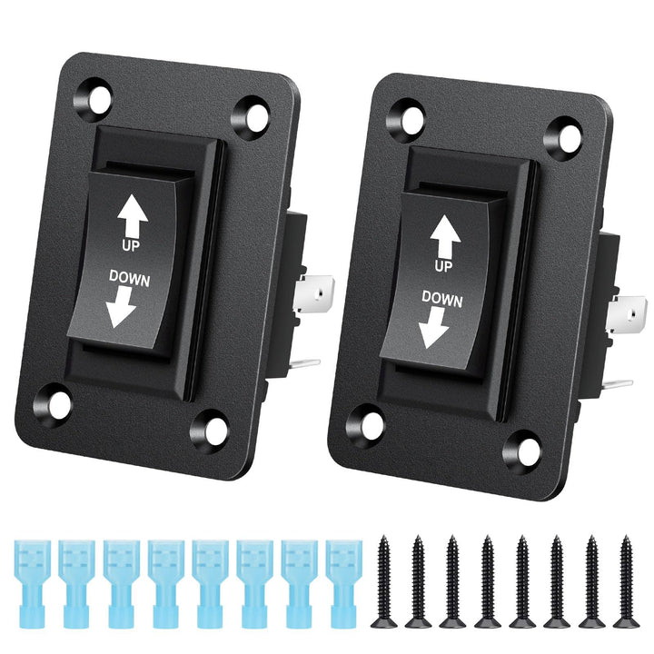 Linkstyle front view rocker switch and mounting plate showing neat fit and durability