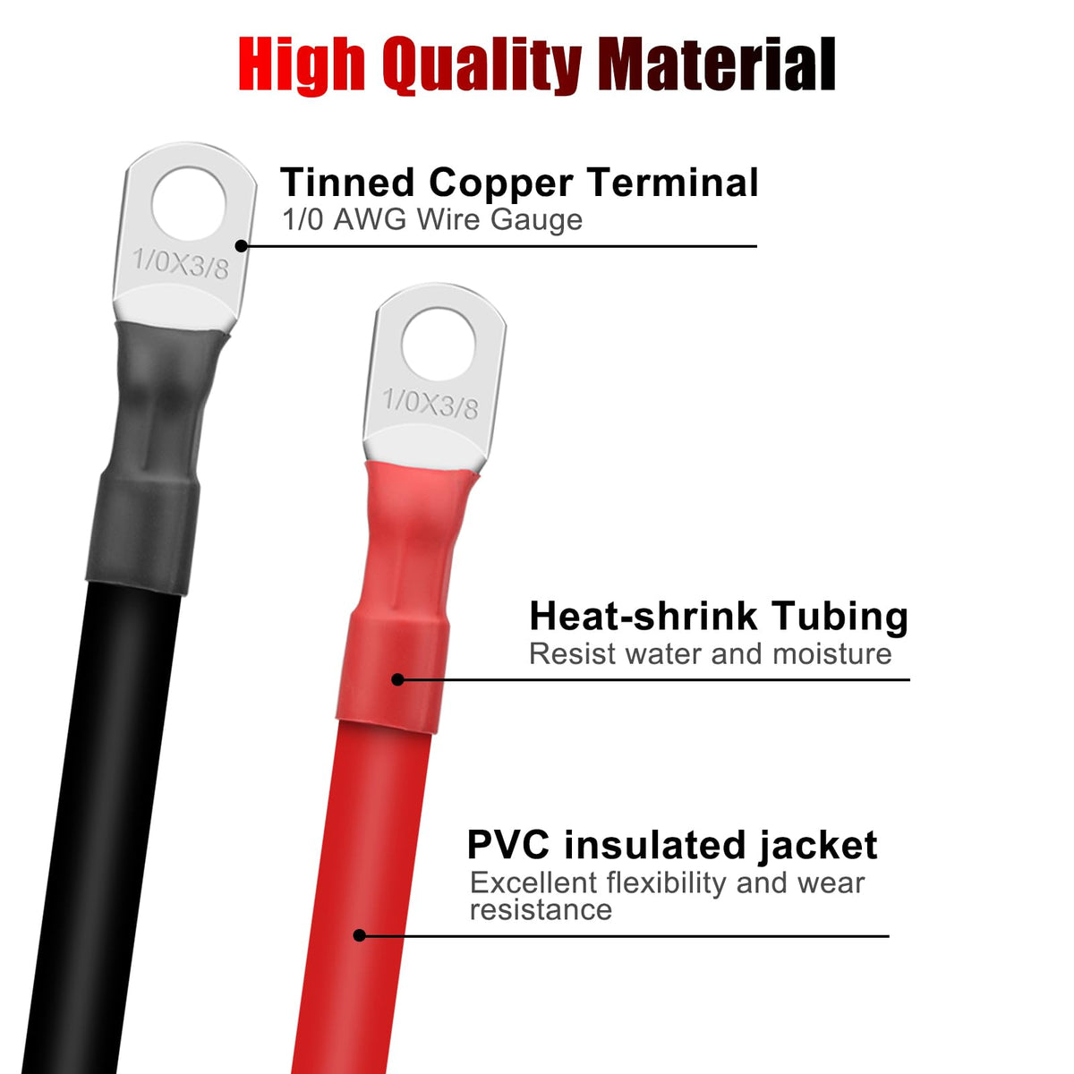 Linkstyle cable connected to an inverter demonstrating secure high-current hookup
