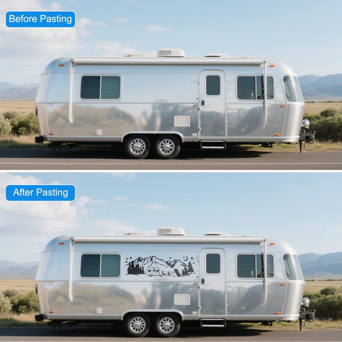 Linkstyle installed on RV side illustrating full decal coverage and cohesive styling