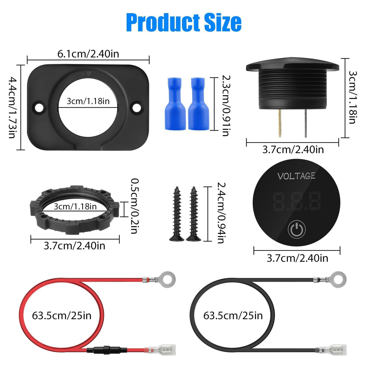 Linkstyle size comparison beside a coin illustrating compact panel fit