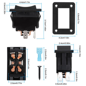 Linkstyle switch installed in RV panel demonstrating clean replacement and accessibility