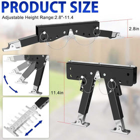 Linone leg adjustment detail showing telescoping height control benefit