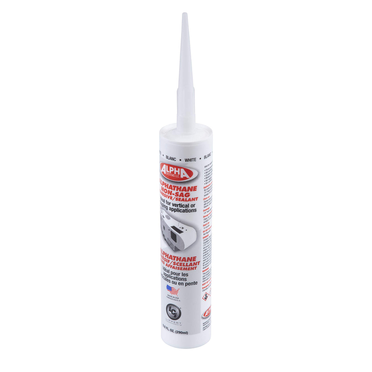 Lippert 5160 Alphathane front tube showing branding and product packaging benefit