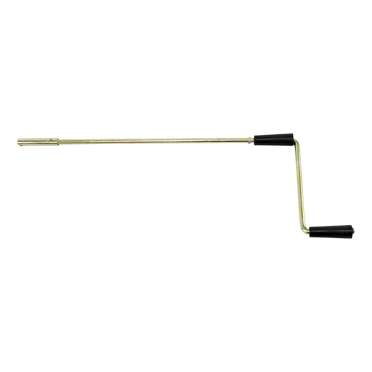 Lippert crank next to ruler showing scale and convenient storage size