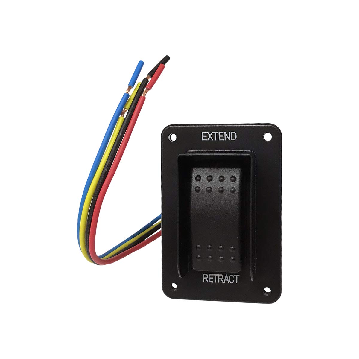 Lippert Components front view of replaceable rocker switch showing readable controls and fit