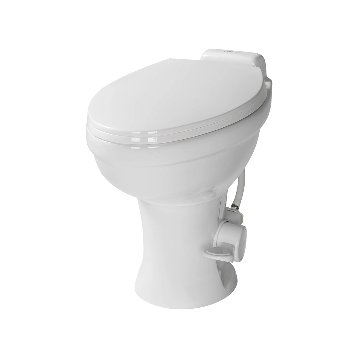 Lippert Components Flow Max front profile showing ceramic bowl and residential seat providing comfort