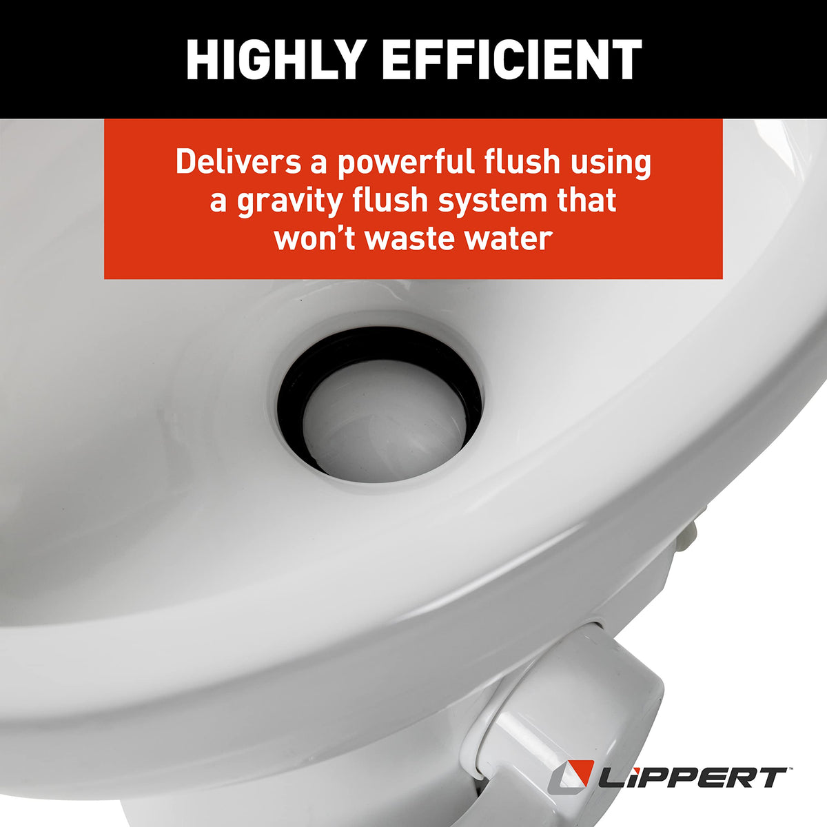 Lippert Components Flow Max next to a measuring tape showing 18-inch seat height for taller users