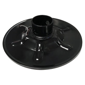 Lippert Components front view of 9-inch jack foot pad showing stable base benefit