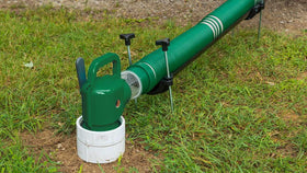 Lippert Components lifestyle image of RV hookup demonstrating quick, clean connection