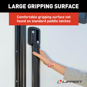 Lippert LatchXtend included mounting hardware and keys for retrofit