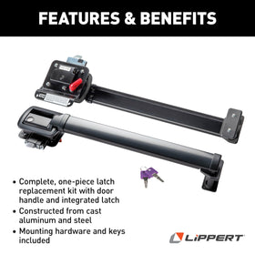 Lippert LatchXtend installed on RV door for easier entry and safety
