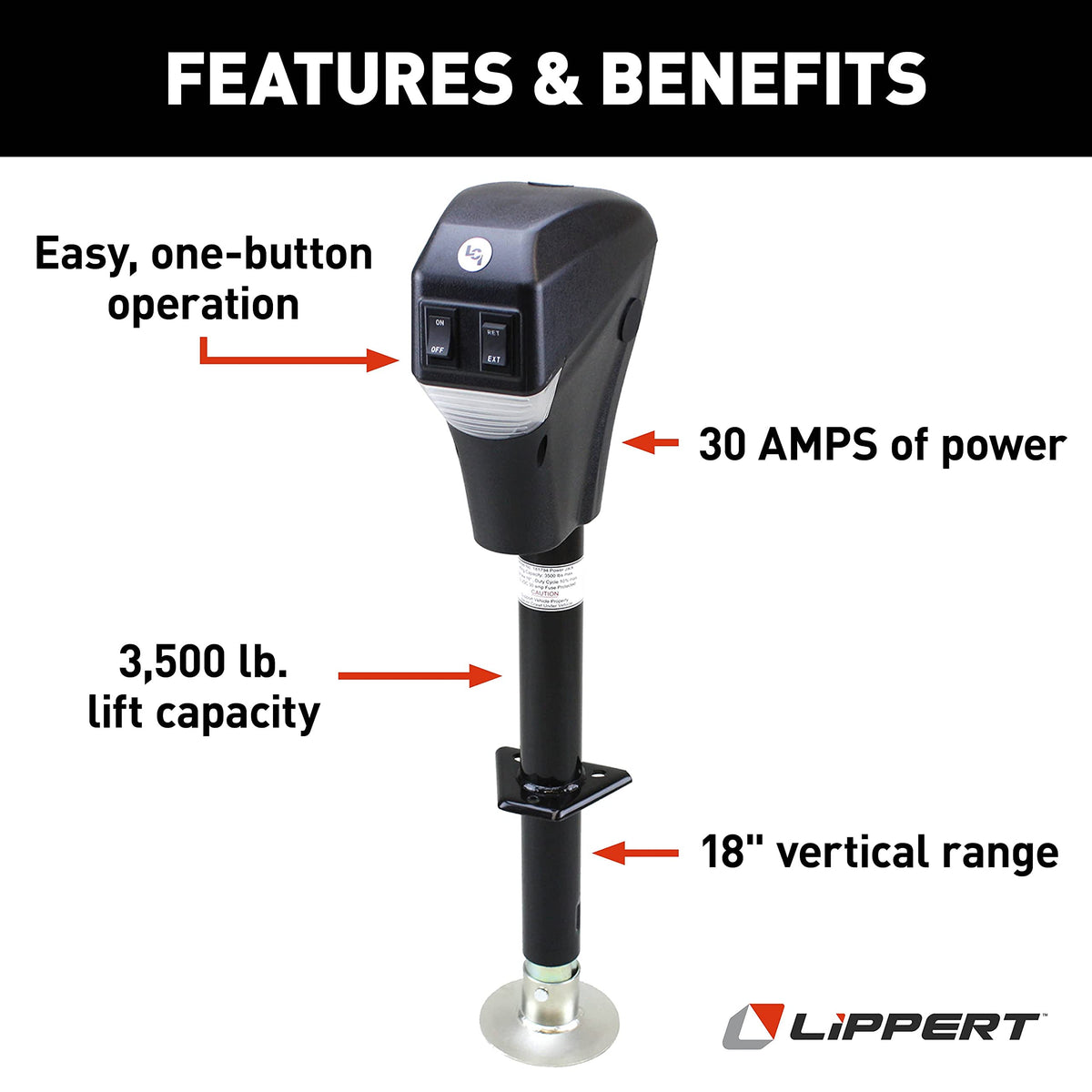 Lippert LED lights illuminating coupler area for safer nighttime hitching