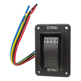 Lippert Components stabilizer switch in RV campsite setting improving setup speed