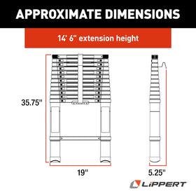 Lippert On-The-Go folded compact to 35.75 inches for easy storage and transport