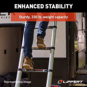 Lippert On-The-Go molded rubber feet close-up providing grip and surface protection
