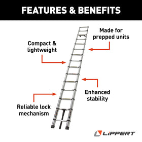 Lippert On-The-Go grooved rung close-up showing traction for safer footing