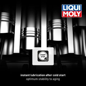 Liqui Moly 5L jug beside a ruler to show scale and storage convenience