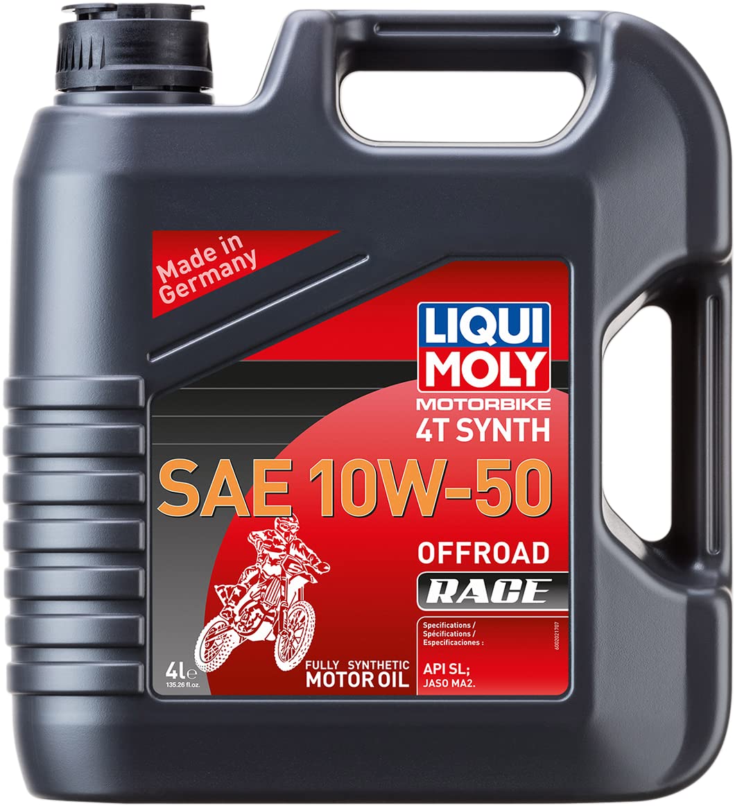 Liqui Moly 4T front packaging showing 4 L bottle and brand benefits