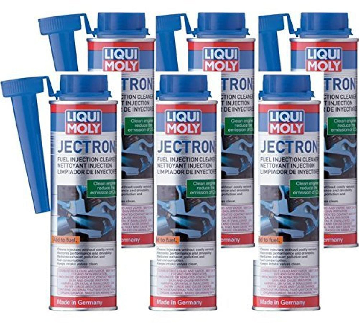 Liqui Moly Jectron front packaging showing cleaner and pack benefit