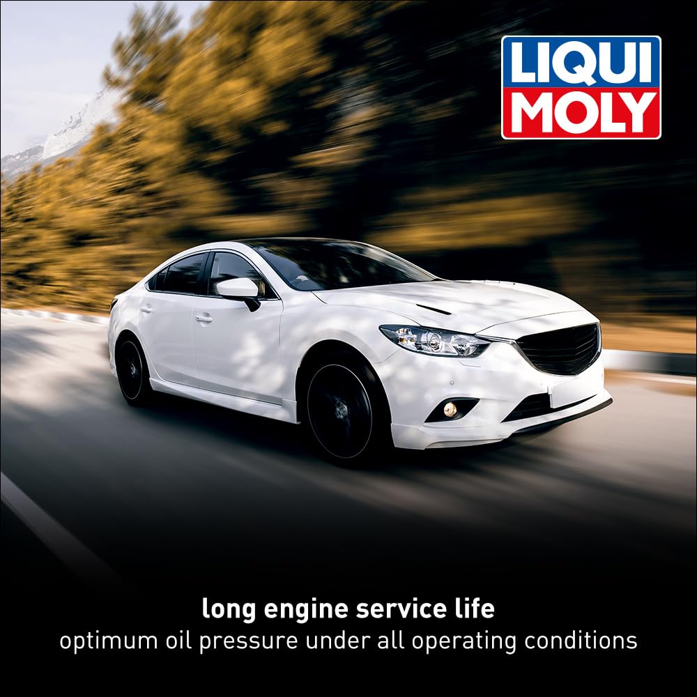 Liqui Moly being poured into an engine showing clean transfer and controlled flow