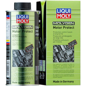 Liqui Moly Molygen front bottle view showing product label and long-term protection benefit