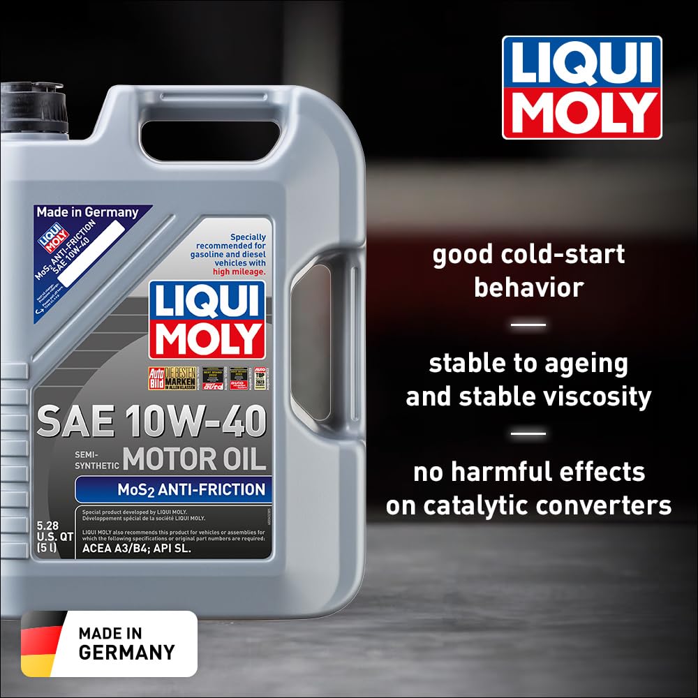 Liqui Moly back label closeup showing specifications and benefits for proper application