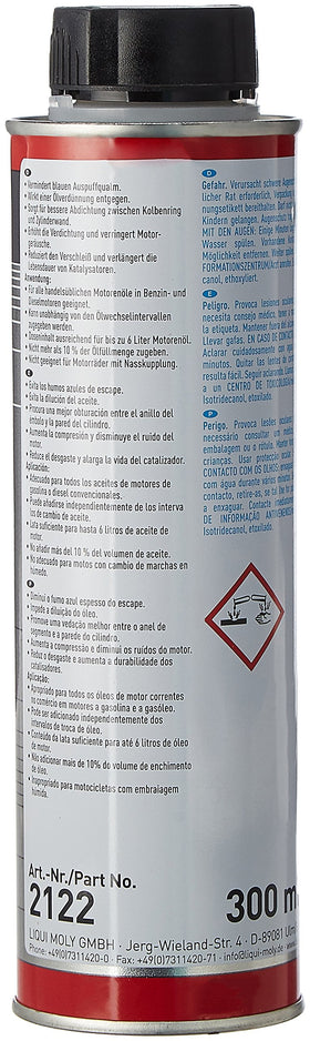 Liqui Moly close-up of label and pouring action demonstrating easy dosing