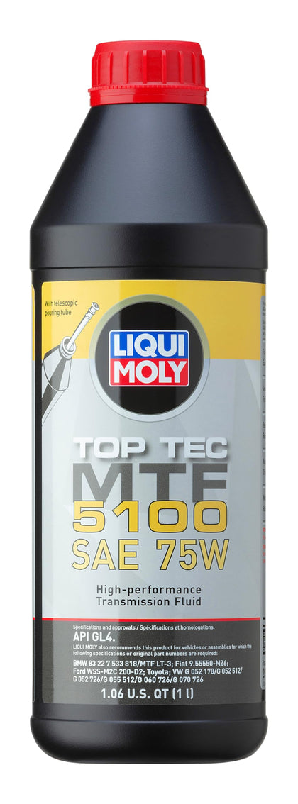Liqui Moly Top Tec MTF 5100 front label showing product and 1L size benefit