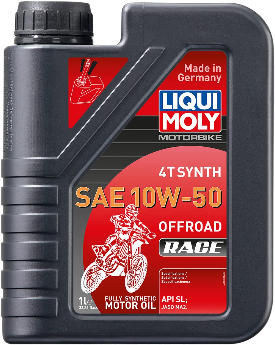 Liqui Moly bottle next to measuring cup showing 4 L volume for service planning