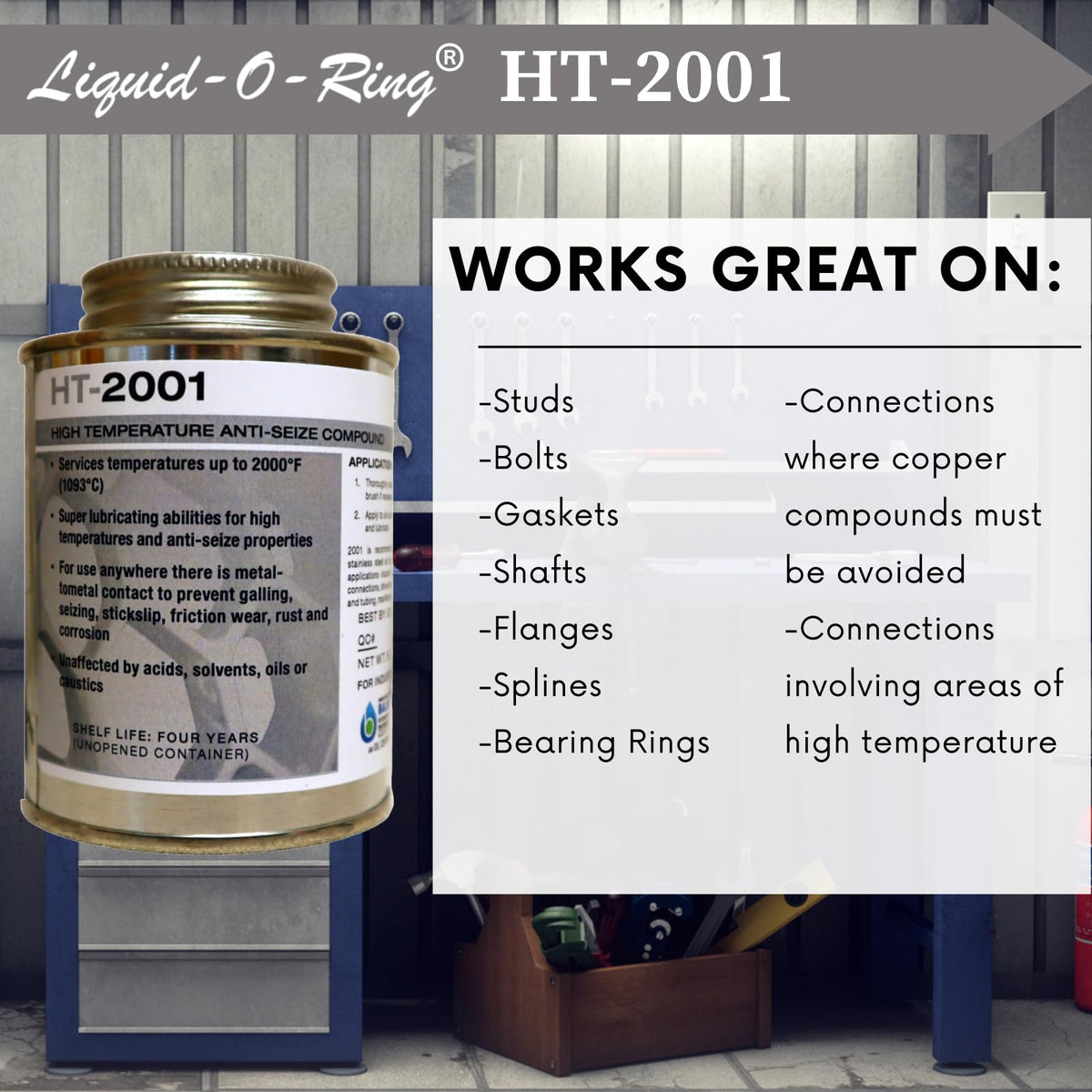 Liquid-O-Ring applicator tip spreading anti-seize on threads for easier future removal
