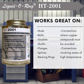 Liquid-O-Ring applicator tip spreading anti-seize on threads for easier future removal