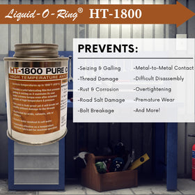 Liquid-O-Ring HT-1800 applied to exhaust manifold bolt to prevent seizure