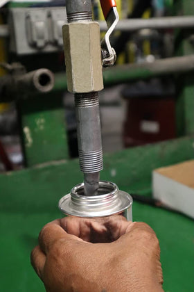 Liquid-O-Ring applied to bolts in a workshop demonstrating corrosion and seizure prevention
