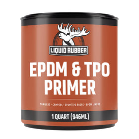 Liquid Rubber quart front label showing product and usage benefits