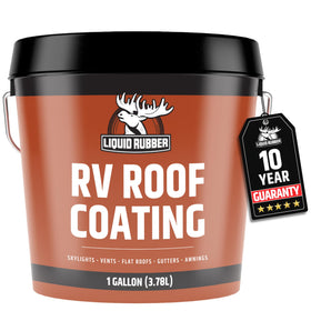 Liquid Rubber front view of 1 gallon can showing product and branding benefit protection