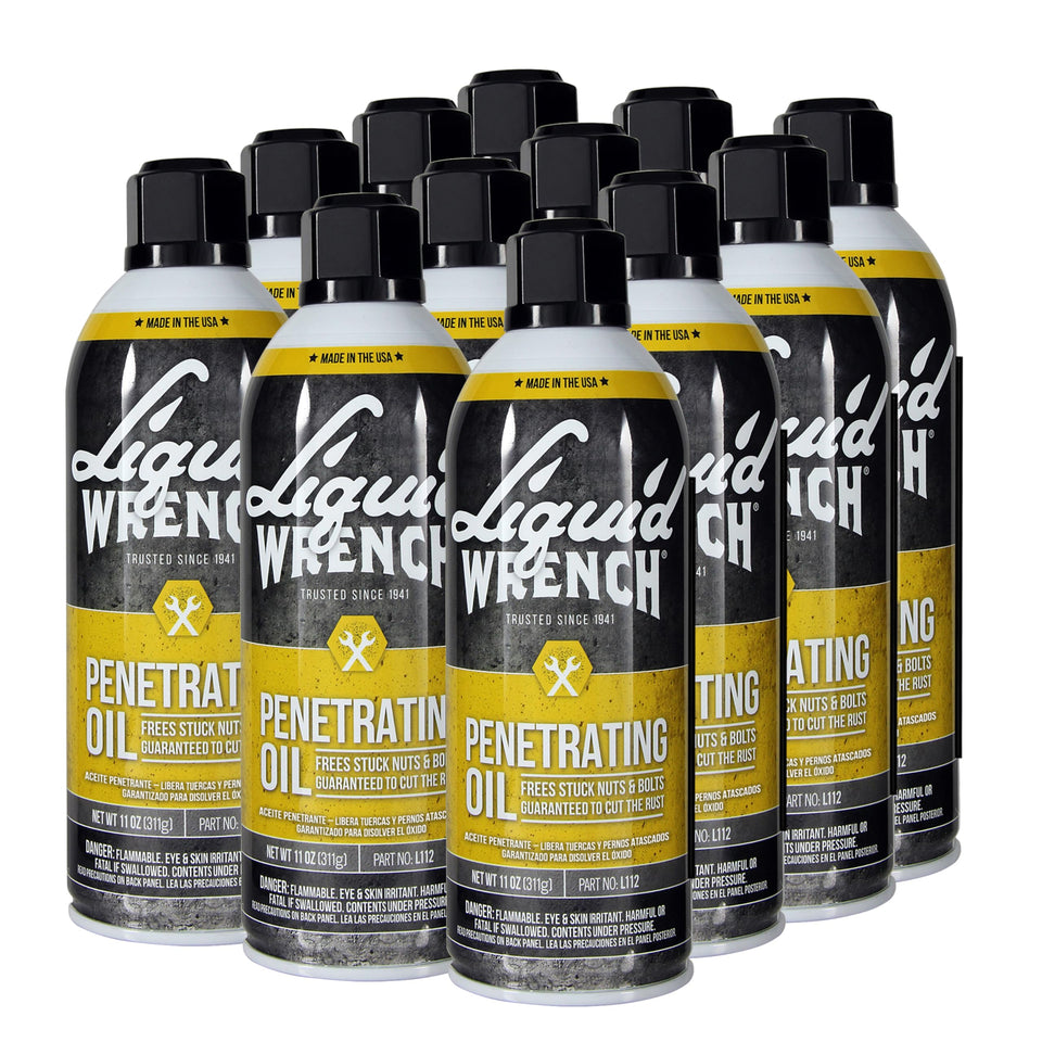 Liquid Wrench front can showing label and size for clear identification and quick grab
