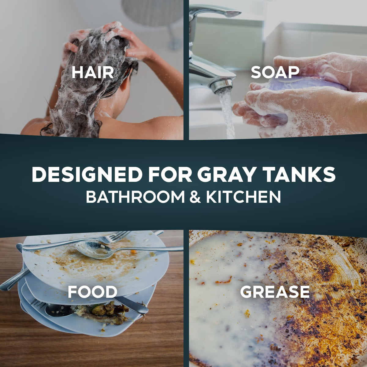 Liquified RV Toilet Treatment being applied to RV toilet for reduced clogs benefit