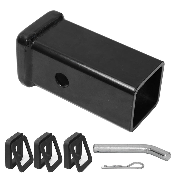 Liramera front view of adapter showing robust steel sleeve and silencer pad for quiet towing