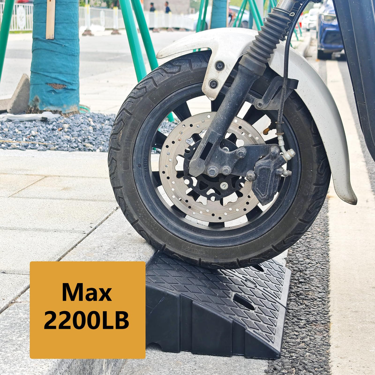 Liramera side profile with ruler showing 5.12 inch height for low-clearance vehicles benefit