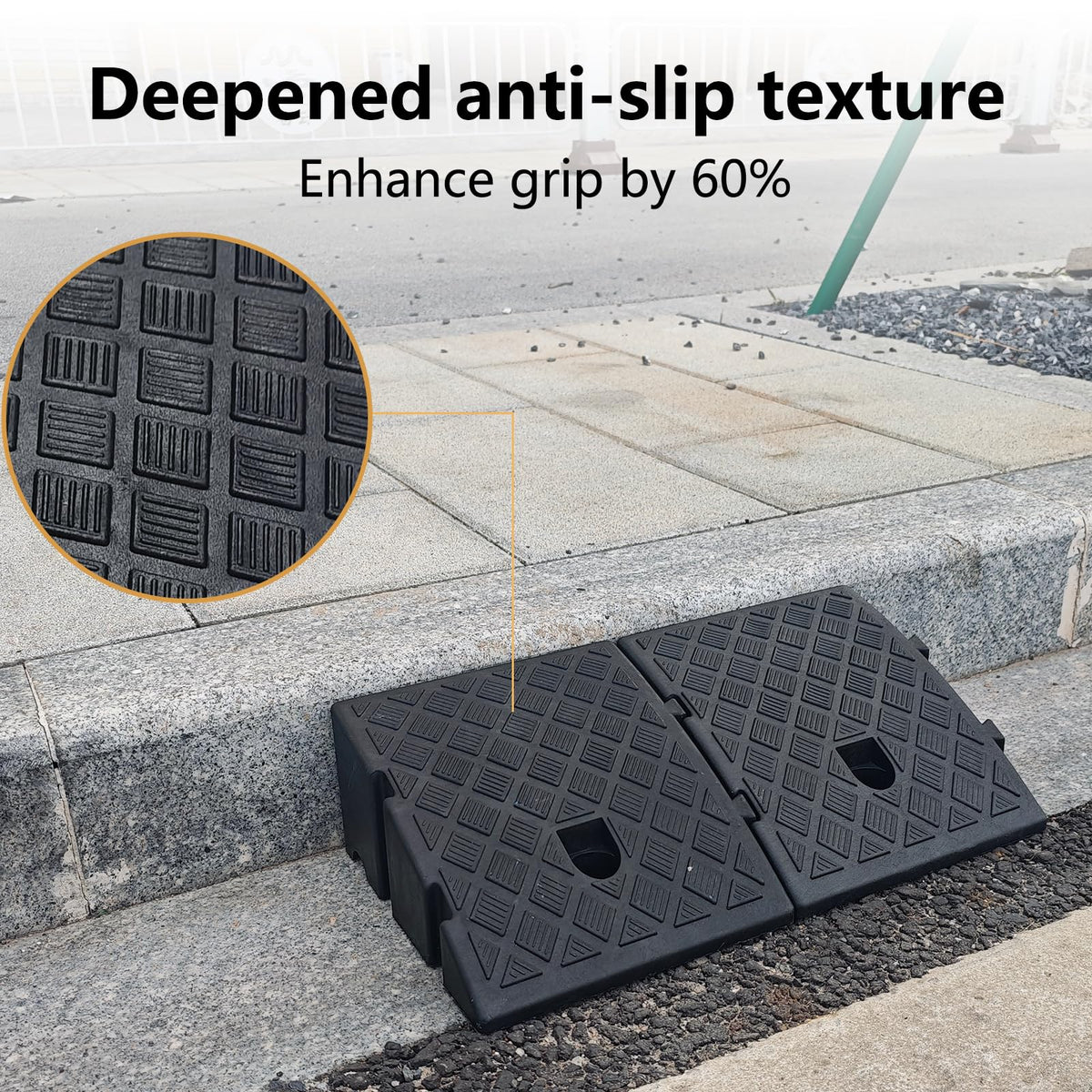 Liramera connected sections demonstrating spliceable design for extended ramp length benefit