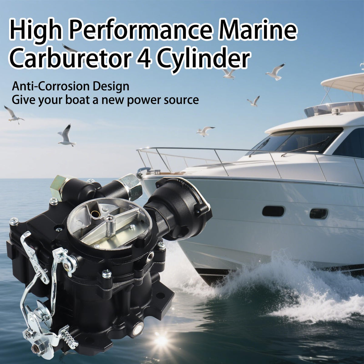 liriuda Mercruiser carb electric choke closeup for easier cold starts