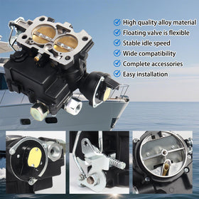 liriuda Mercruiser carb gasket and jets kit displaying included installation parts