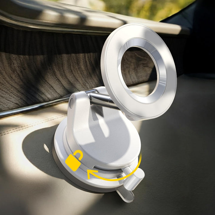 LISEN front mount in pearl white showing clean design and secure hold