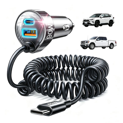 LISEN front view charger showing ports and clean compact design, fast charging benefit