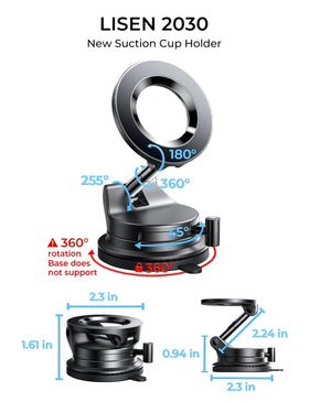 LISEN included metal ring and accessories for Android and non‑MagSafe phones