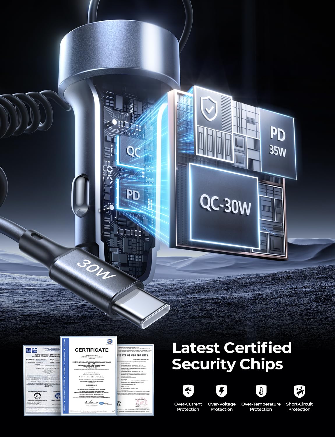 LISEN packaging and included contents, ready-to-use in vehicles for easy installation