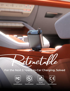 LISEN dual retractable cables extended reaching passenger device easily