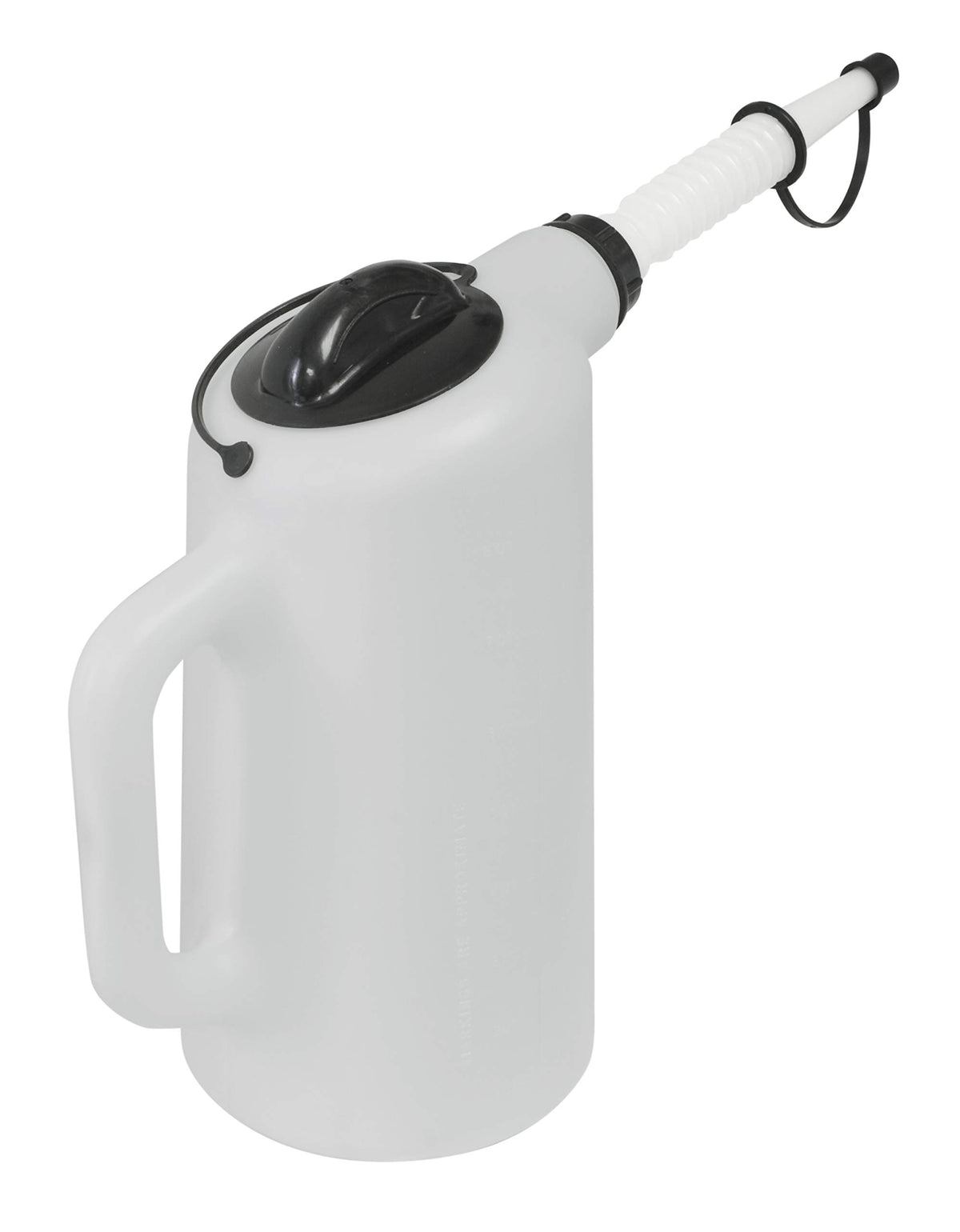 Lisle translucent 8-quart dispenser front view showing volume markings and lid
